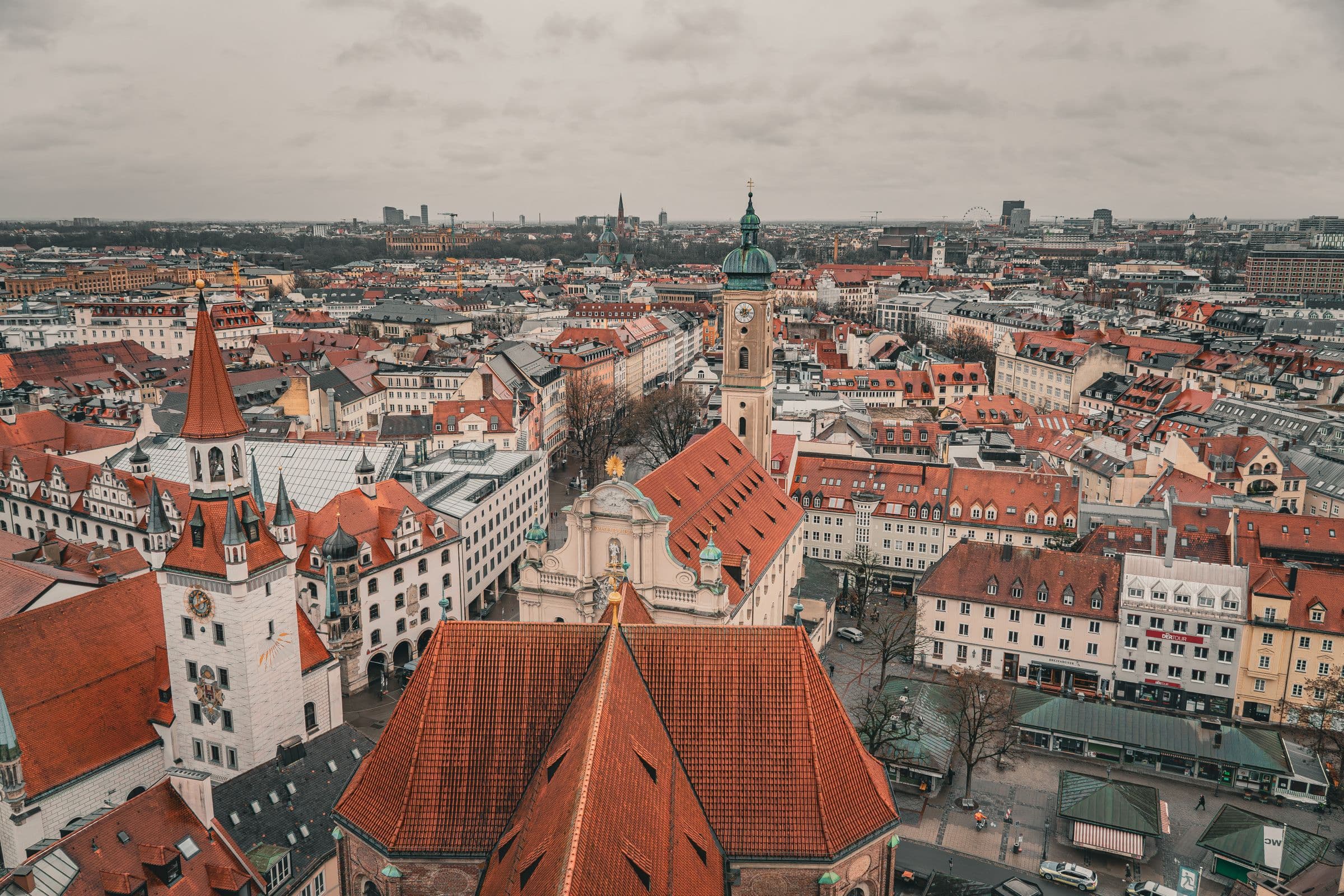 Altstadt-Panorama – Drohnenaufnahme in München