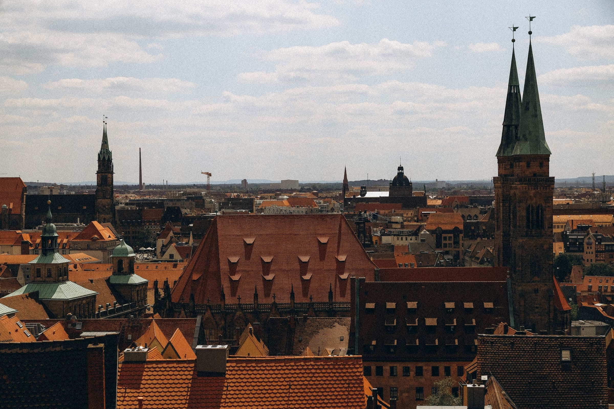 Drohnenaufnahme in Nürnberg, Bayern